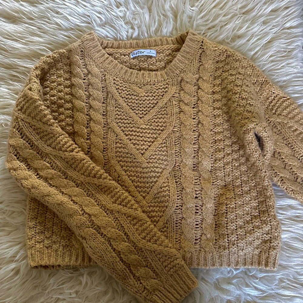 Cute Beige Knit Sweater